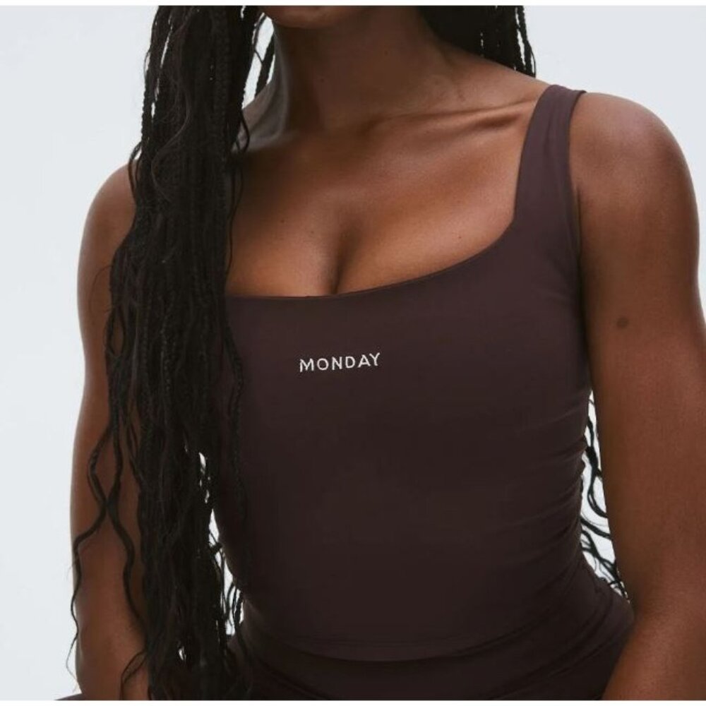 Monday Body Aspen Tank Jersey Top Women Size VV ( XL ) NWT Espresso Athletic